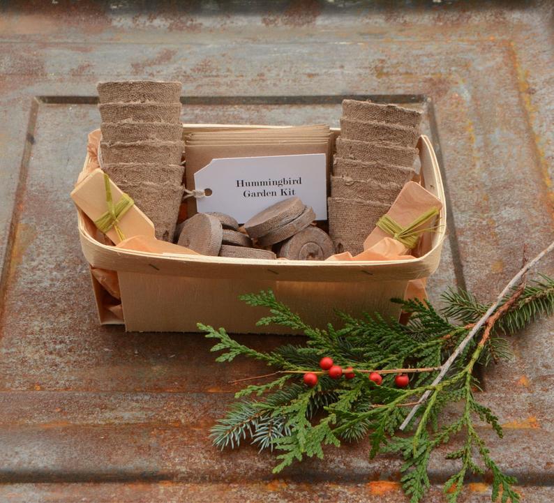 garden seed gift sets Hummingbird Garden Gift Basket, Seeds and Garden Supplies for Hummingb