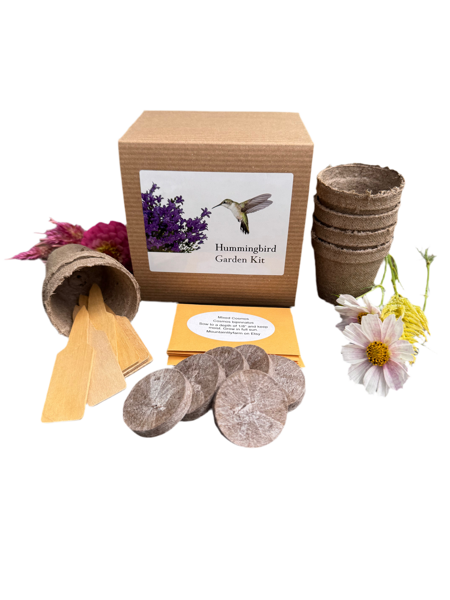 Hummingbird Garden Kit, Easy to Grow Flowers for Hummingbird Gardens